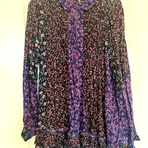 NWOT Free People Floral Tunic Medium